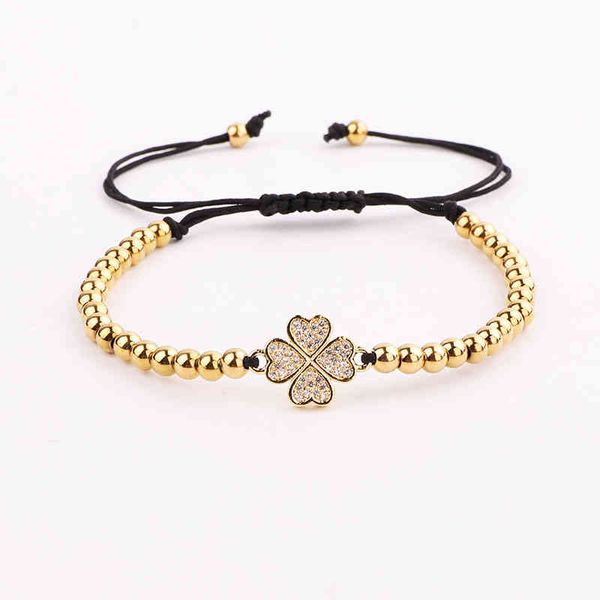 cz clover flower charm gold beads customize macrame friendship bracelet women, Golden;silver
cz clover flower charm gold beads customize macrame friendship bracelet women, Golden;silver