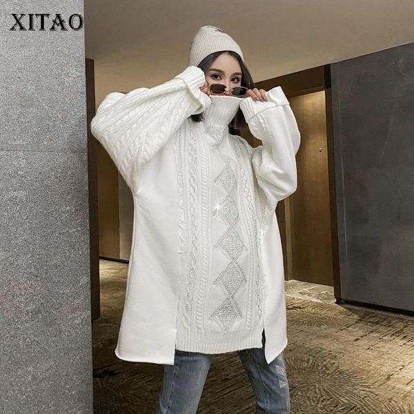 xitao patchwork sequins sweater women winter tide fashion new style turtleneck long sleeve side split elegant zy2179, White;black
xitao patchwork sequins sweater women winter tide fashion new style turtleneck long sleeve side split elegant zy2179, White;black