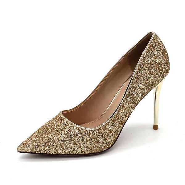 dress shoes sequin high heels pumps pointed thin wedding women stiletto gold, Black
dress shoes sequin high heels pumps pointed thin wedding women stiletto gold, Black
