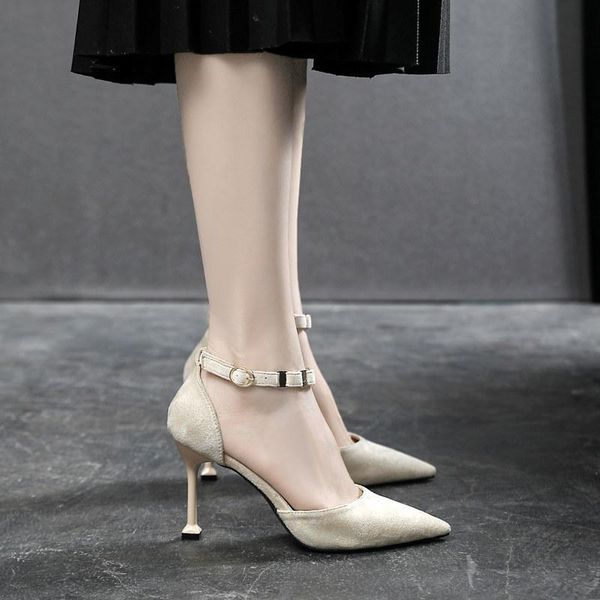 women's shoes 2021 pointed stiletto 5cm/7cm/8.5cm high heels suede buckle women's singles large size, Black
women's shoes 2021 pointed stiletto 5cm/7cm/8.5cm high heels suede buckle women's singles large size, Black
