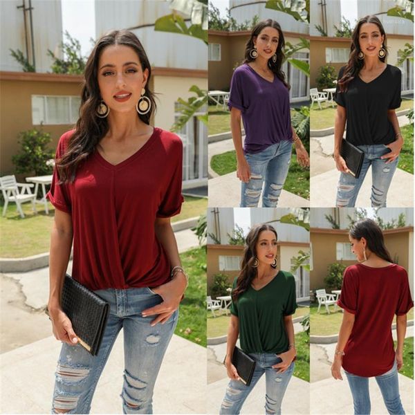 wepbel women t shirt tee summer new short-sleeved v-neck t-shirt women's solid color shirt loose fashion casual1, White
wepbel women t shirt tee summer new short-sleeved v-neck t-shirt women's solid color shirt loose fashion casual1, White