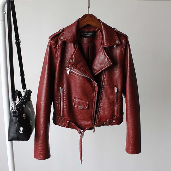 2020 spring and autumn new products motorcycle lapel short fit pu jacket small leather coat women's fashion, Black
2020 spring and autumn new products motorcycle lapel short fit pu jacket small leather coat women's fashion, Black