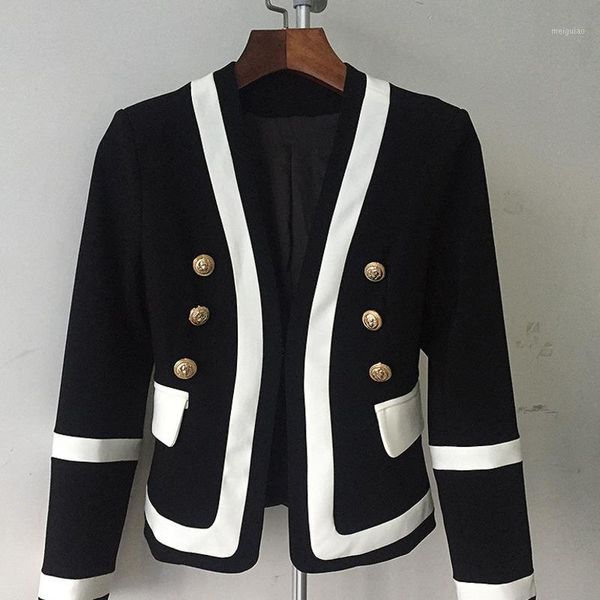 deat 2020 new spring autumn fashion nothched patchwork long slleeve double-breasted black and white slim blazer suit womer sb4061, White;black
deat 2020 new spring autumn fashion nothched patchwork long slleeve double-breasted black and white slim blazer suit womer sb4061, White;black