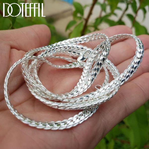 doteffil 925 sterling 6mm full sideways necklace charm for woman man 50cm silver chain fashion wedding jewelry, Black
doteffil 925 sterling 6mm full sideways necklace charm for woman man 50cm silver chain fashion wedding jewelry, Black
