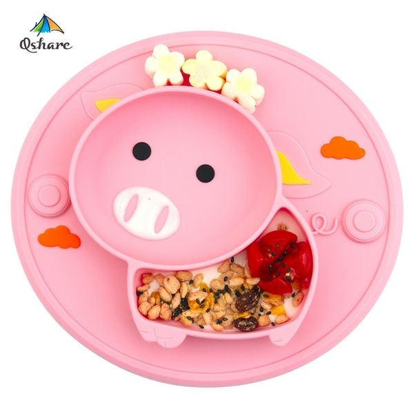 qshare baby dishes silicone suction plate cute pig children feeding plate baby food feeding bowl lj201221
qshare baby dishes silicone suction plate cute pig children feeding plate baby food feeding bowl lj201221