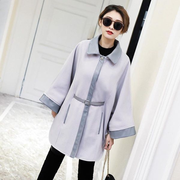 2021 spring and autumn new products women's korean long sleeve mid-length loose comfortable waist cloak all-match women's jacket, Black
2021 spring and autumn new products women's korean long sleeve mid-length loose comfortable waist cloak all-match women's jacket, Black