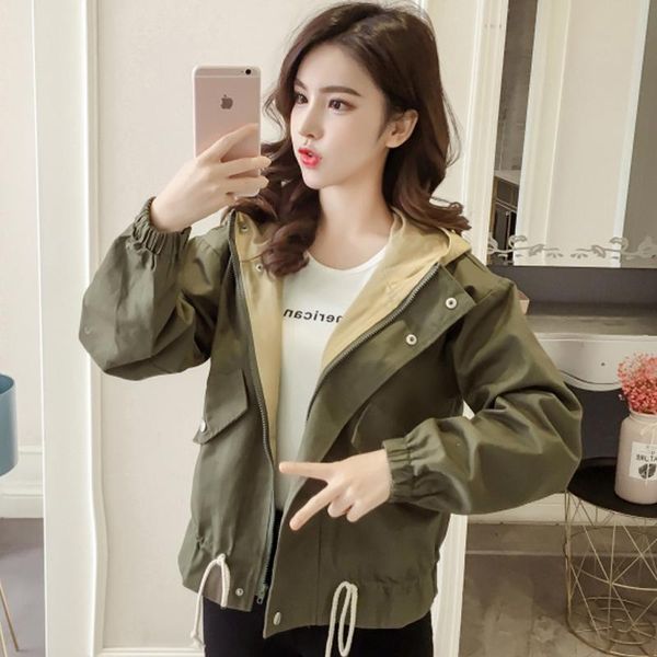 women's jackets jacket womens korean-style loose casual short coat style spring and autumn coats women, Black;brown
women's jackets jacket womens korean-style loose casual short coat style spring and autumn coats women, Black;brown