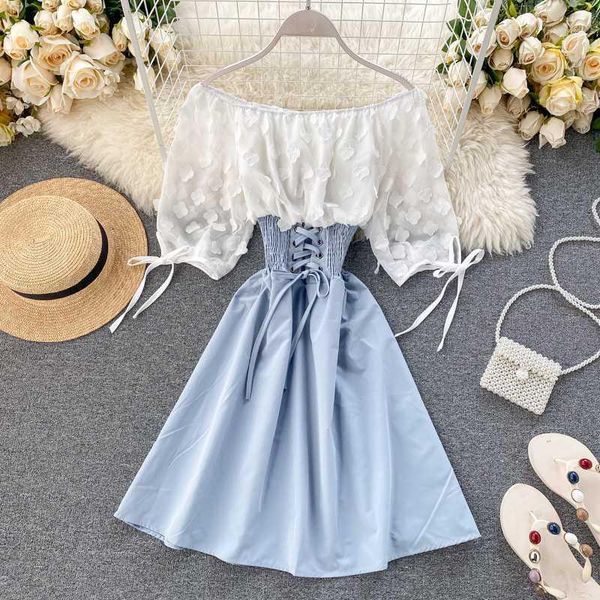 women patchwork chiffon dress elegant summer puff sleeve off shoulder a line dresses ladies kleid boho kneet dress vestidos1, Black;gray
women patchwork chiffon dress elegant summer puff sleeve off shoulder a line dresses ladies kleid boho kneet dress vestidos1, Black;gray