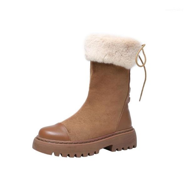 kmeioo genuine leather flat winter motorcycle boots plush fur warm women's snow boots mid calf fashion girl lace-up shoes1, Black
kmeioo genuine leather flat winter motorcycle boots plush fur warm women's snow boots mid calf fashion girl lace-up shoes1, Black