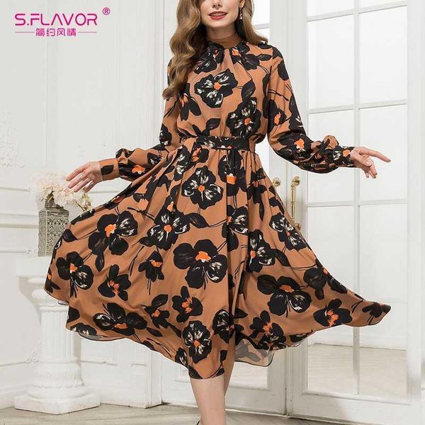 s.flavor new elegent long sleeve print dress women casual turtleneck a line autumn dresses slim vintage mid party vestidos1, Black;gray
s.flavor new elegent long sleeve print dress women casual turtleneck a line autumn dresses slim vintage mid party vestidos1, Black;gray