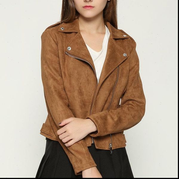 2021 new women faux soft suede leather jackets lady brown motorcycle matte coat outerwear pink red gray coffee, Tan;black
2021 new women faux soft suede leather jackets lady brown motorcycle matte coat outerwear pink red gray coffee, Tan;black