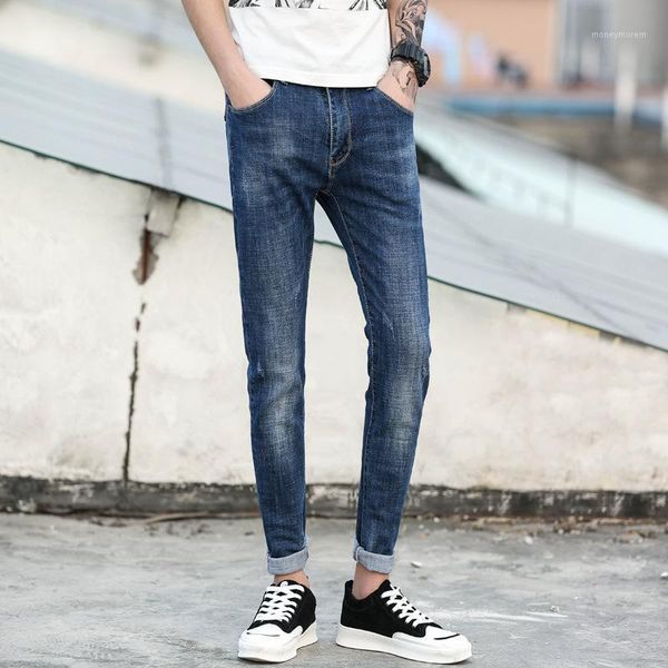 men's jeans pleated summer mens brand blue slim fit denim ripped ankle-length pant homme plus size1
men's jeans pleated summer mens brand blue slim fit denim ripped ankle-length pant homme plus size1
