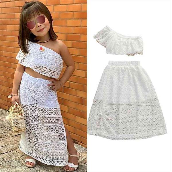 summer lace one shoulder crop skirt cotton casual outfits girl clothing cute 1-6y toddler baby girls clothes set, White
summer lace one shoulder crop skirt cotton casual outfits girl clothing cute 1-6y toddler baby girls clothes set, White