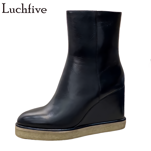 boots high wedges leather for women pointy toe ankle fashion platform shoes runway black women's
boots high wedges leather for women pointy toe ankle fashion platform shoes runway black women's