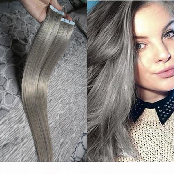 silver gray hair extensions tape in hair extensions straight 100g 40pcs silver grey tape extension, Black
silver gray hair extensions tape in hair extensions straight 100g 40pcs silver grey tape extension, Black