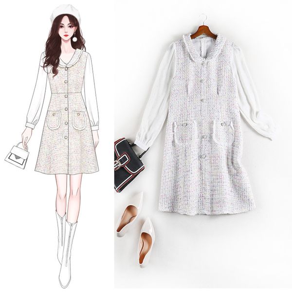 autumn 2021 new size woman-style waistcoat show thin dresses vintage clothes 10843 1so5, Black;gray
autumn 2021 new size woman-style waistcoat show thin dresses vintage clothes 10843 1so5, Black;gray