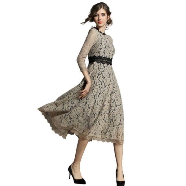 2021 elegant vintage long robe lace dress women plus szie 5xl crochet hollow out lace dress club evening party dresses, Black;gray
2021 elegant vintage long robe lace dress women plus szie 5xl crochet hollow out lace dress club evening party dresses, Black;gray