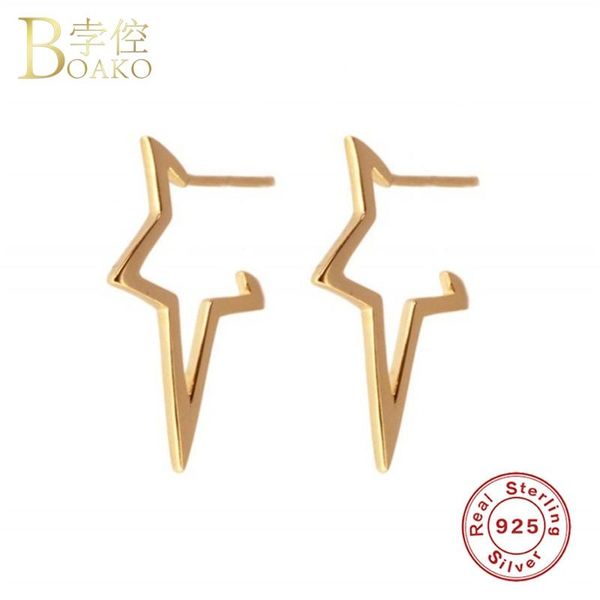 boako 925 sterling silver earrings for women star shape earrings girl gift geometric female cartilage piercing aretes, Golden;silver
boako 925 sterling silver earrings for women star shape earrings girl gift geometric female cartilage piercing aretes, Golden;silver