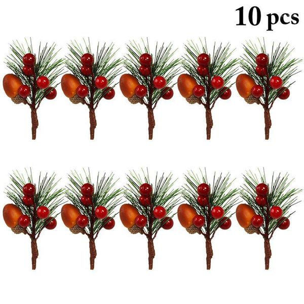 10pcs artificial flower red christmas berry and pine cone picks with holly branches for holiday floral decor flower crafts1
10pcs artificial flower red christmas berry and pine cone picks with holly branches for holiday floral decor flower crafts1