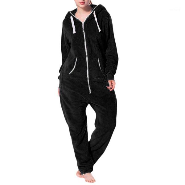 womens pure color comfy brushed plush thickening zipper one piece jumpsuit combinaison pyjama women winter jumpsuit dropship 101, Black;white
womens pure color comfy brushed plush thickening zipper one piece jumpsuit combinaison pyjama women winter jumpsuit dropship 101, Black;white
