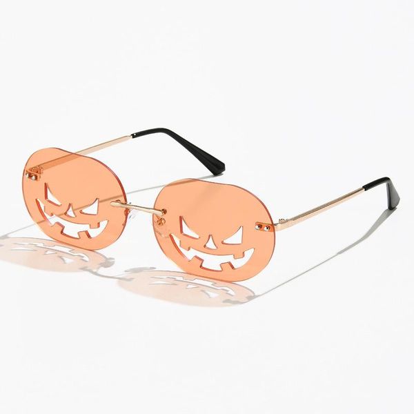 sunglasses rimless pumpkin shape women men oval alloy hollow sun glasses female halloween punk eyeglasses fml, White;black
sunglasses rimless pumpkin shape women men oval alloy hollow sun glasses female halloween punk eyeglasses fml, White;black
