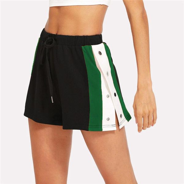 women shorts summer elastic three-color stitching sports shorts wide leg casual pantsdaily denim color j23 drop shipping, White;black
women shorts summer elastic three-color stitching sports shorts wide leg casual pantsdaily denim color j23 drop shipping, White;black
