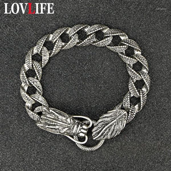 fashion vintage white copper dragon head bracelets for women punk men imitation thai silver chains bracelet hip hop wristbands1, Black
fashion vintage white copper dragon head bracelets for women punk men imitation thai silver chains bracelet hip hop wristbands1, Black