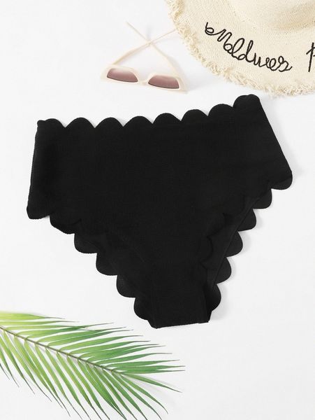 plus scallop trim bikini bottom b255#, Black
plus scallop trim bikini bottom b255#, Black