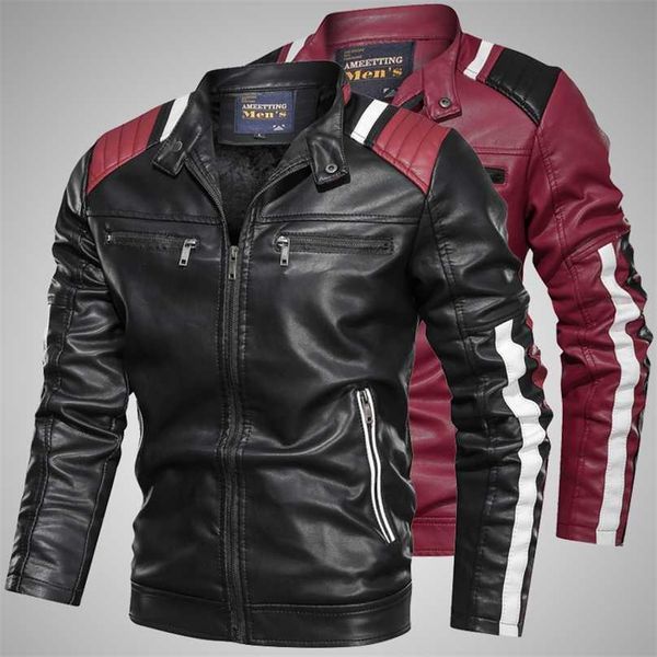 men's leather jackets stand collar jacket leather men patchwork motorcycle bomber coat mens biker jacket 211222, Black
men's leather jackets stand collar jacket leather men patchwork motorcycle bomber coat mens biker jacket 211222, Black