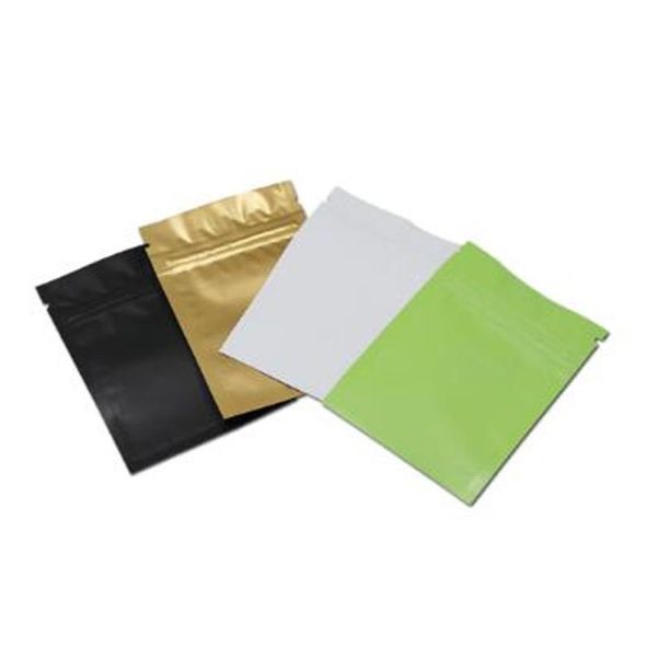 100pcs Matte Colorful Aluminum Foil Bags Food Grade Mylar Foil Package Bag Resealable Zip Lock Storage Pouches Kitchen Wmtuyj