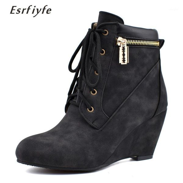 boots esrfiyfe 2021 winter wedges fashion flock women's platform ankle lace up high heels shoes for women1, Black
boots esrfiyfe 2021 winter wedges fashion flock women's platform ankle lace up high heels shoes for women1, Black