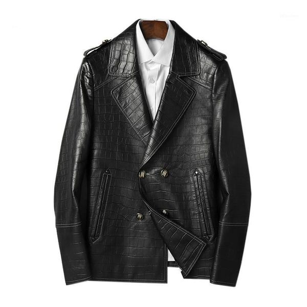 leather jacket short sheepskin coat spring genuine leather jackets korean double breasted suit blazer p-xsl99523 kj16081, Black
leather jacket short sheepskin coat spring genuine leather jackets korean double breasted suit blazer p-xsl99523 kj16081, Black