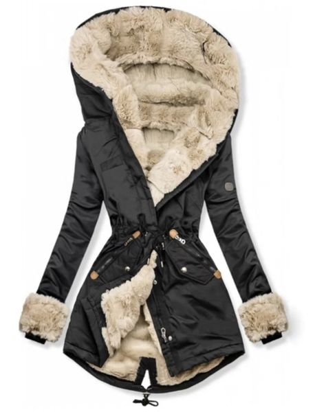 winter new plus velvet slim cotton coat long cotton coat women's cotton coat 201029, Black
winter new plus velvet slim cotton coat long cotton coat women's cotton coat 201029, Black