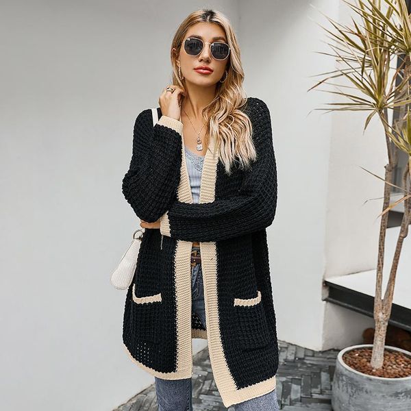 2020 autumn winter women cardigans sweaters knitted jacket girls korean chic woman fashion loose casual v neck long outwear, White
2020 autumn winter women cardigans sweaters knitted jacket girls korean chic woman fashion loose casual v neck long outwear, White