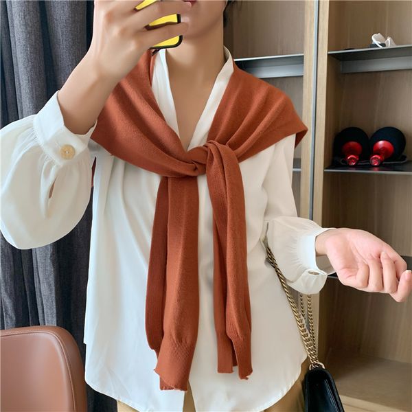 net red casual knitted shawl for women's use in autumn winter with shirt skirt tie and shoulder sunscreen scarf, Blue;gray
net red casual knitted shawl for women's use in autumn winter with shirt skirt tie and shoulder sunscreen scarf, Blue;gray