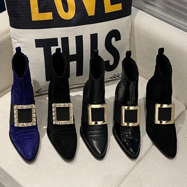 2020 new women boots rhinestones women shoes metal decor high heels genuine leather slip-on boots woman pointed toe shoes woman, Black
2020 new women boots rhinestones women shoes metal decor high heels genuine leather slip-on boots woman pointed toe shoes woman, Black