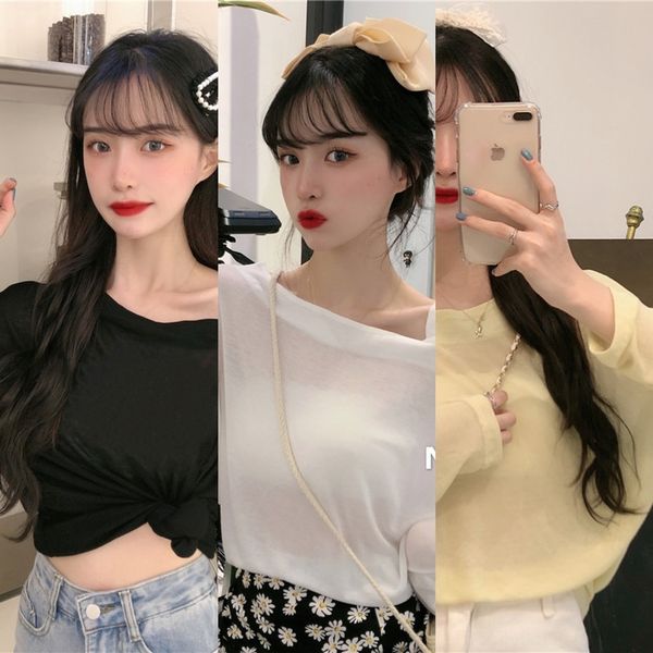 jyhjb sunscreen t-shirt asymmetricshoulder 2020 summer new loose women sleeve korean student coat collarbone long t-shirt spiv5, White
jyhjb sunscreen t-shirt asymmetricshoulder 2020 summer new loose women sleeve korean student coat collarbone long t-shirt spiv5, White