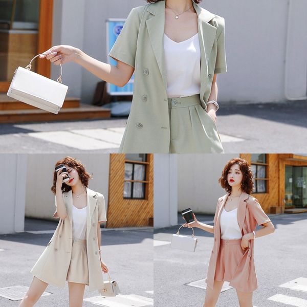 sdkl8 small three-piece women's 2020 new summer short-sleeved fashion short skirt skirt suit sling shorts elegant suit for women alzve, Gray
sdkl8 small three-piece women's 2020 new summer short-sleeved fashion short skirt skirt suit sling shorts elegant suit for women alzve, Gray