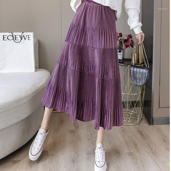 elegant autumn winter long velvet skirt women korean style ruffles pleated skirts female high waist maxi skirt jupe faldas saias1, Black
elegant autumn winter long velvet skirt women korean style ruffles pleated skirts female high waist maxi skirt jupe faldas saias1, Black