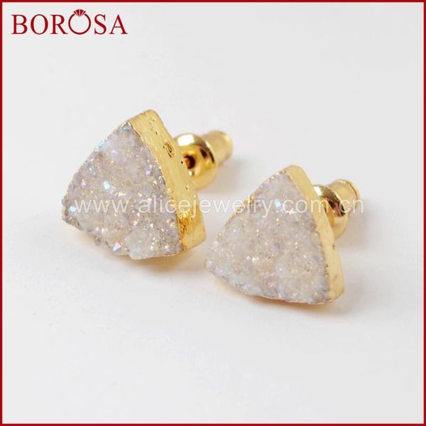 borosa 5pairs new arrival gold color 10mm triangle shape rainbow druzy stud earrings gems drusy earring jewelry for women g1530, Golden;silver
borosa 5pairs new arrival gold color 10mm triangle shape rainbow druzy stud earrings gems drusy earring jewelry for women g1530, Golden;silver