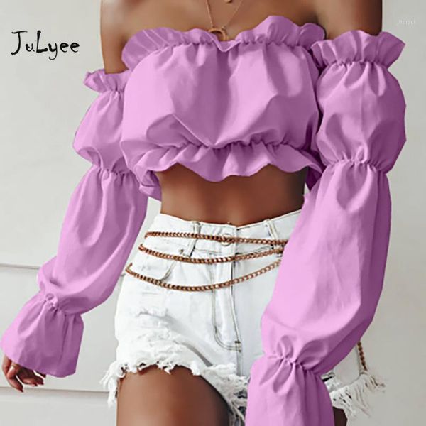 julyee women's solid blouses slash-neck lantern sleeve patchwork ruffles summer short slim shirts1, White
julyee women's solid blouses slash-neck lantern sleeve patchwork ruffles summer short slim shirts1, White