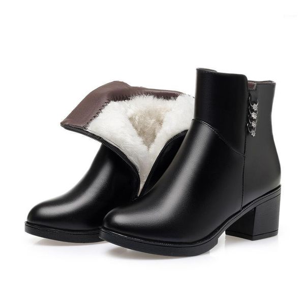 boots winter comfort warm snow women shoes inisde plush / wool genuine leather high heels non-slip ankle1, Black
boots winter comfort warm snow women shoes inisde plush / wool genuine leather high heels non-slip ankle1, Black