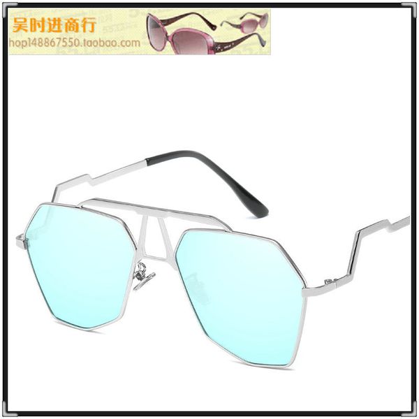 women's 2019 style multi irregular metal punk legs trend color film men's sunglasses, White;black
women's 2019 style multi irregular metal punk legs trend color film men's sunglasses, White;black