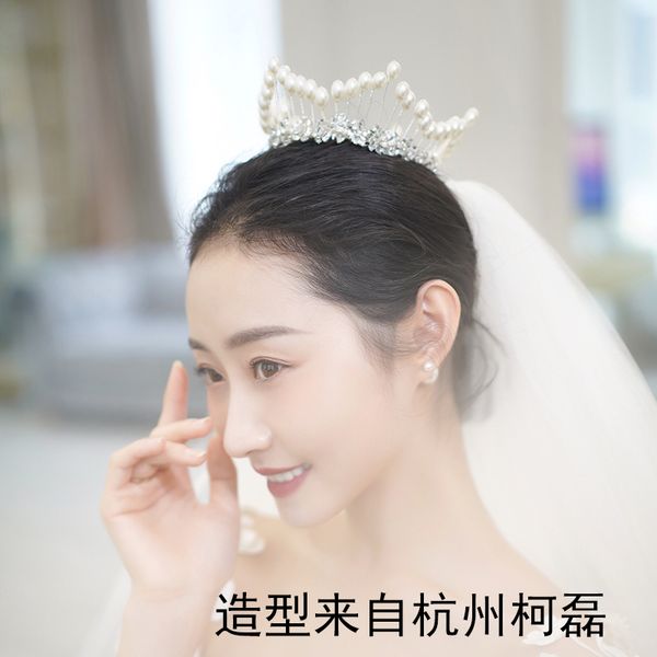 handmade round headdress pearl korean simple crown hair ornament wedding dress children accessories, Silver
handmade round headdress pearl korean simple crown hair ornament wedding dress children accessories, Silver