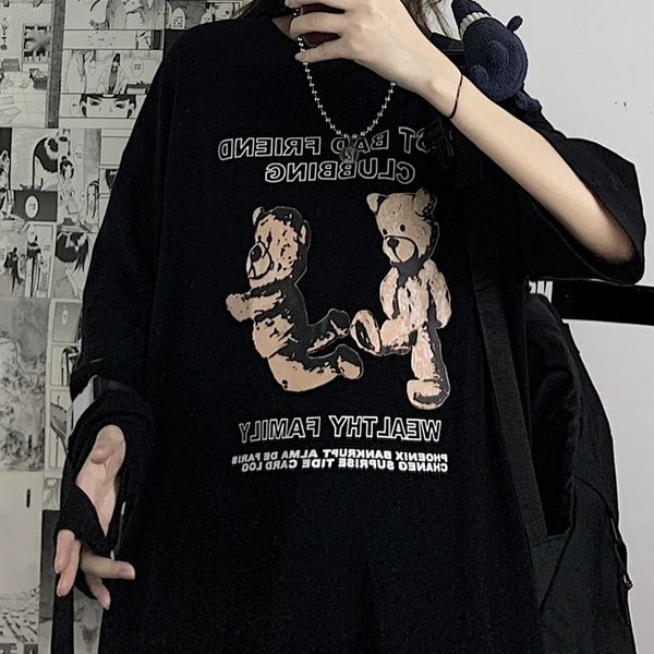 2020 летний новый корейский стиль ins harajuku bfstyle медведь верхний свободный черная с короткими рукавами футболки футболки для женщин aj, White
2020 летний новый корейский стиль ins harajuku bfstyle медведь верхний свободный черная с короткими рукавами футболки футболки для женщин aj, White
