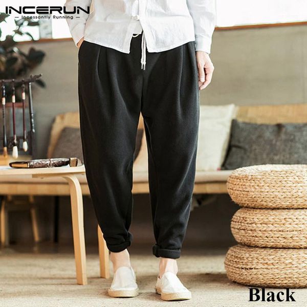 incerun fashion men pure color elastic waist harem pants thermal casual trousers winter mens jogger fleece sweatpants streetwear1, Black
incerun fashion men pure color elastic waist harem pants thermal casual trousers winter mens jogger fleece sweatpants streetwear1, Black