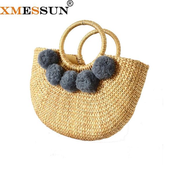 beach bag straw totes bag bucket summer bags with pom pom women handbag braided rattan drop shipping wholesale
beach bag straw totes bag bucket summer bags with pom pom women handbag braided rattan drop shipping wholesale