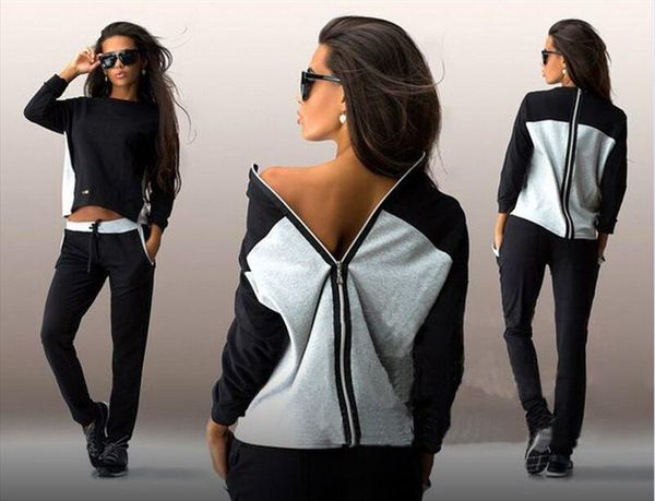 back zipper suit set 2021 women tracksuit two piece sport style outfit jogging sweatshirt fitness lounge sportwear, Gray
back zipper suit set 2021 women tracksuit two piece sport style outfit jogging sweatshirt fitness lounge sportwear, Gray