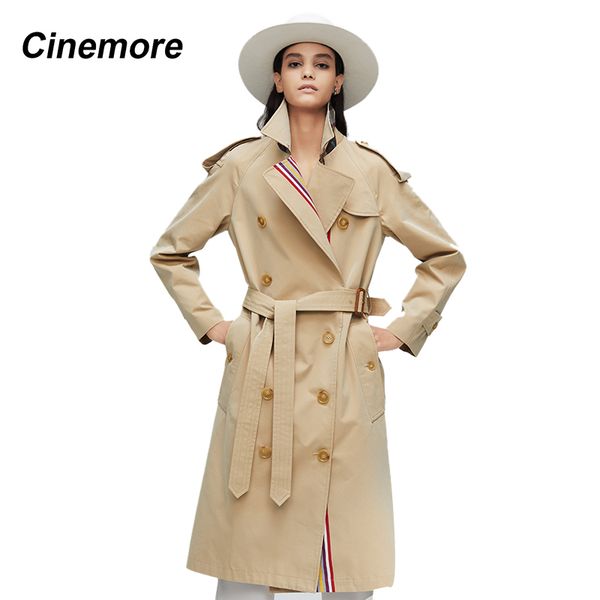 cinemore 2020 new arrival autumn khaki trench coat women casual fashion cotton with belt long coat for women 9004 1026, Tan;black
cinemore 2020 new arrival autumn khaki trench coat women casual fashion cotton with belt long coat for women 9004 1026, Tan;black