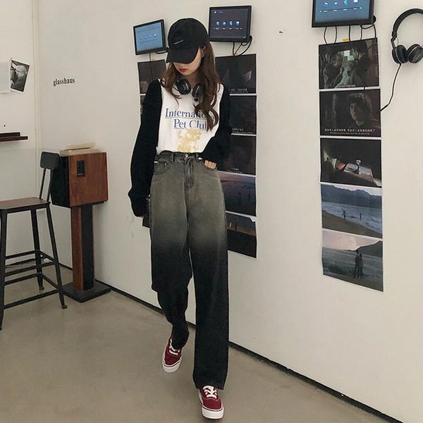 2021 new jeans for woman mom pants gradient color jeans women's straight loose pants wide leg y2k pantalon femme vintage, Blue
2021 new jeans for woman mom pants gradient color jeans women's straight loose pants wide leg y2k pantalon femme vintage, Blue